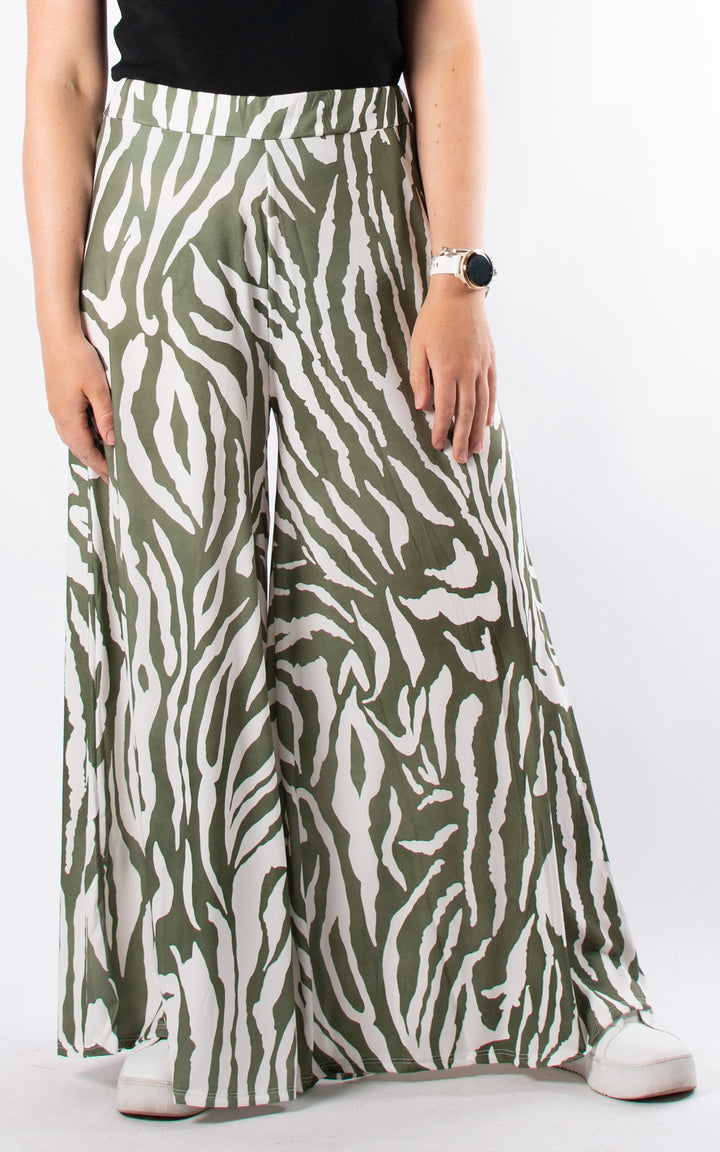 Cath Wide Leg Trousers | Zebra | Khaki