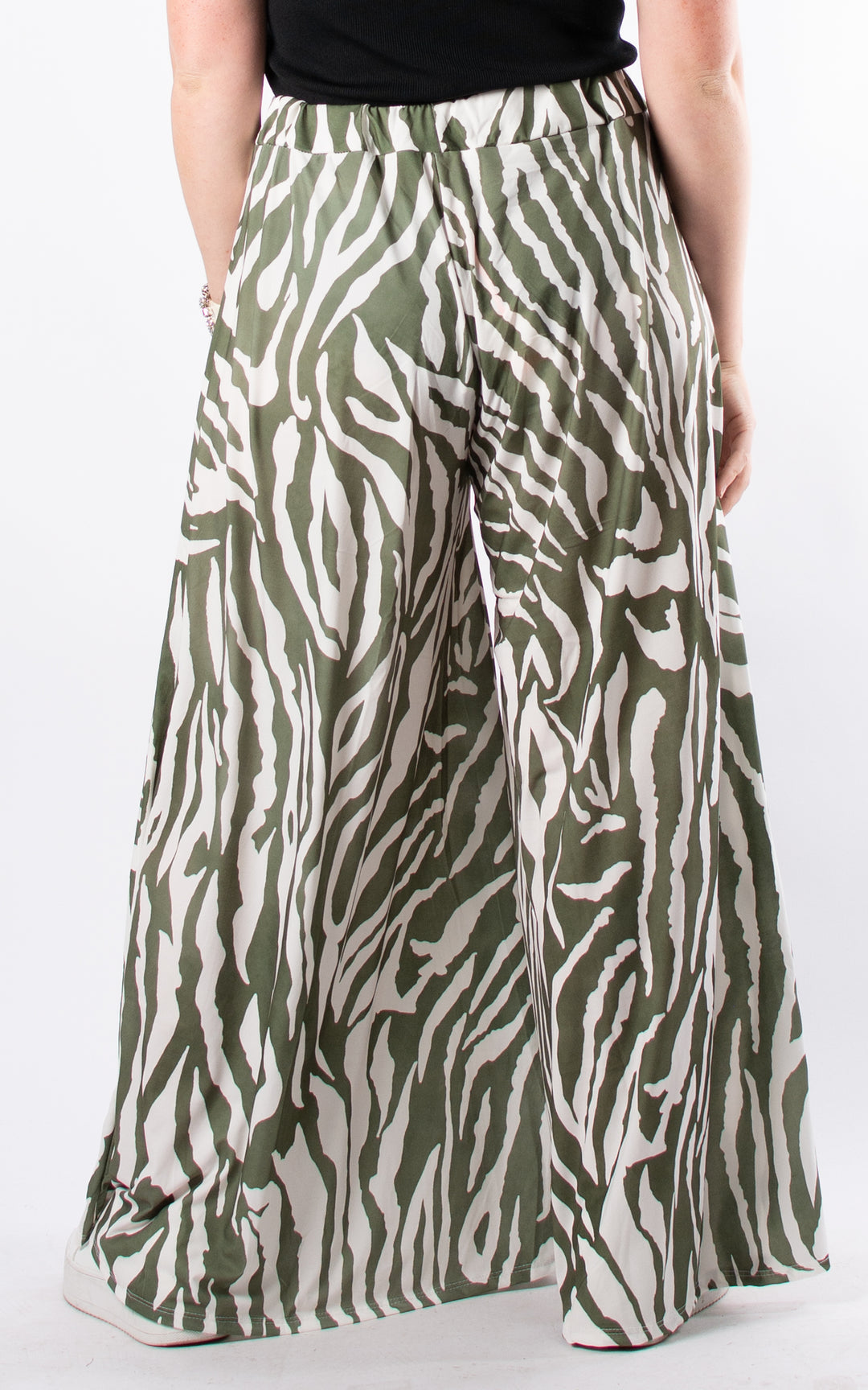 Cath Wide Leg Trousers | Zebra | Khaki
