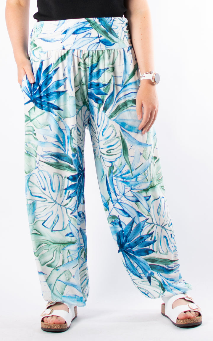 Cath Harems | Tropical Leaf | Blue