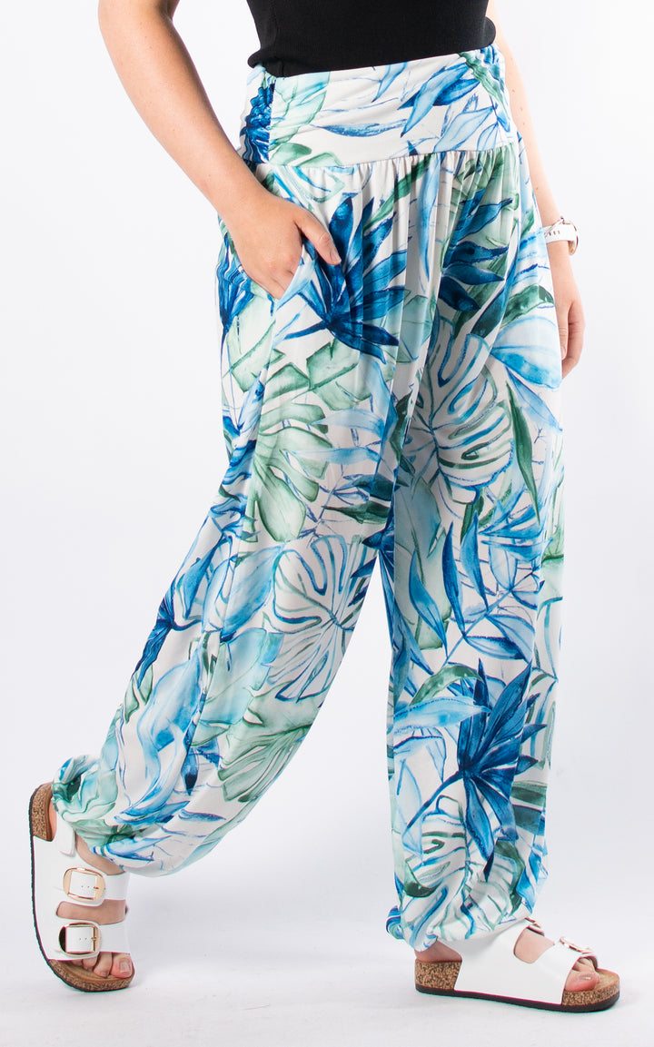 Cath Harems | Tropical Leaf | Blue