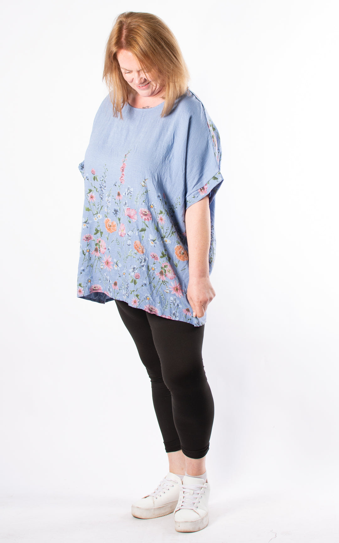 Polly Floral Top | Denim