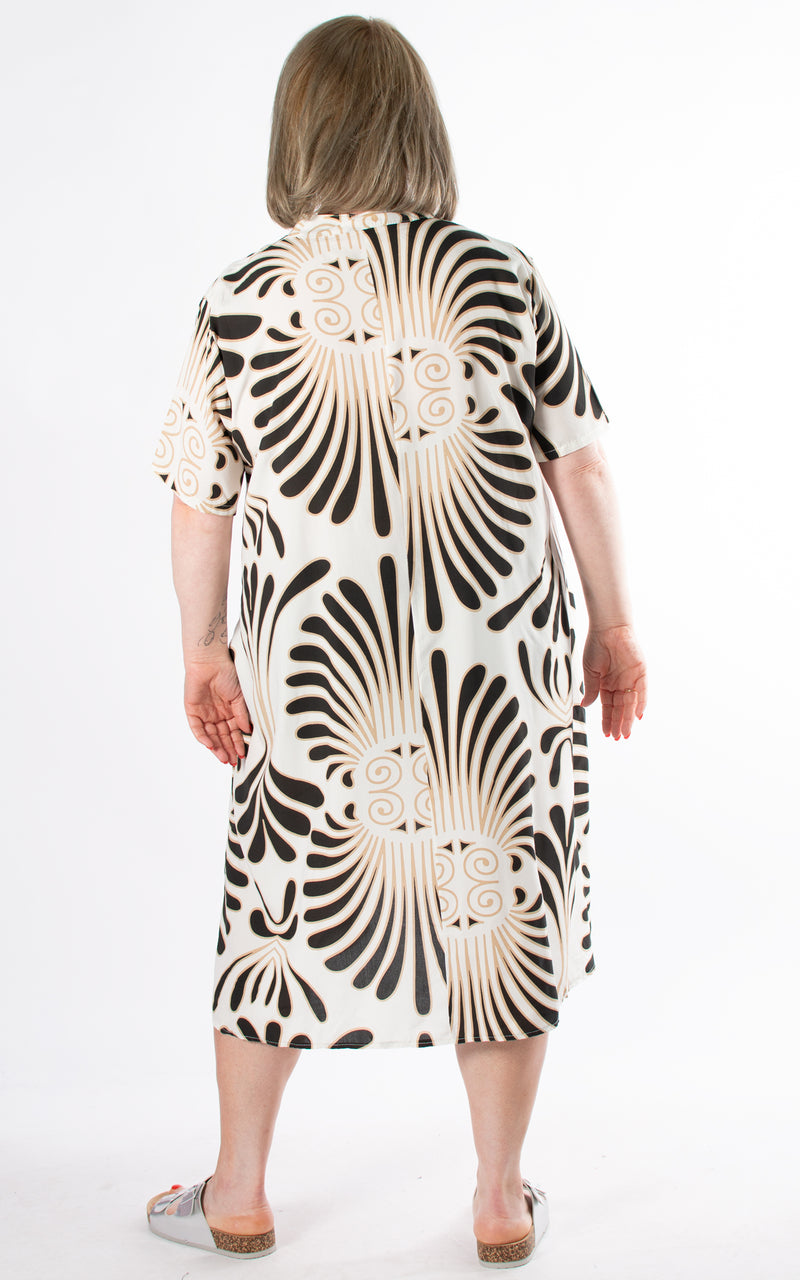 Sharon Pattern Dress | Black