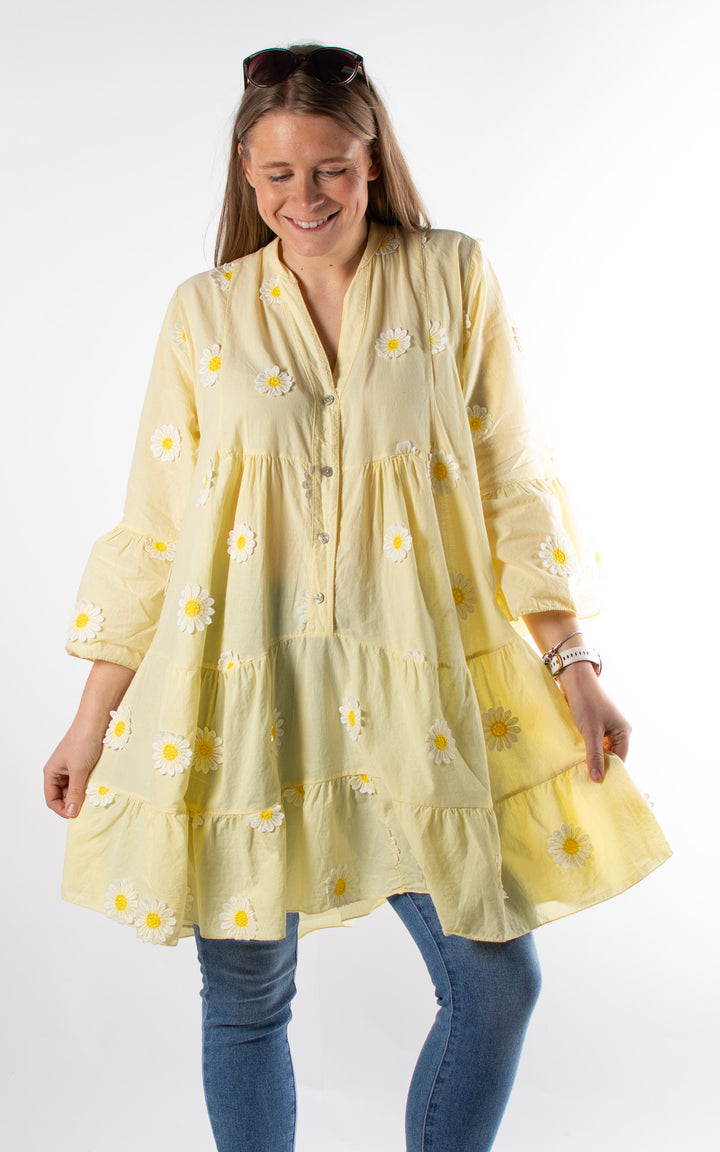 Daisy Smock Tunic | Yellow