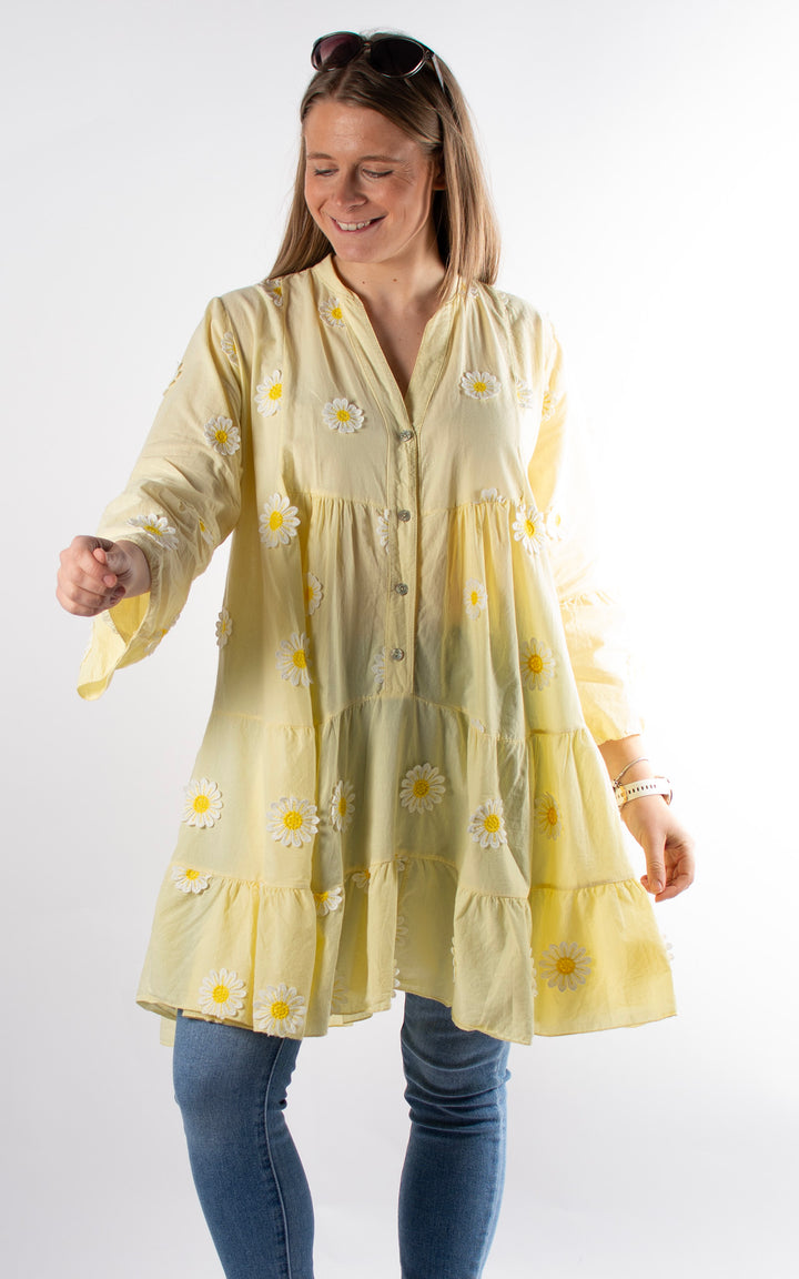 Daisy Smock Tunic | Yellow