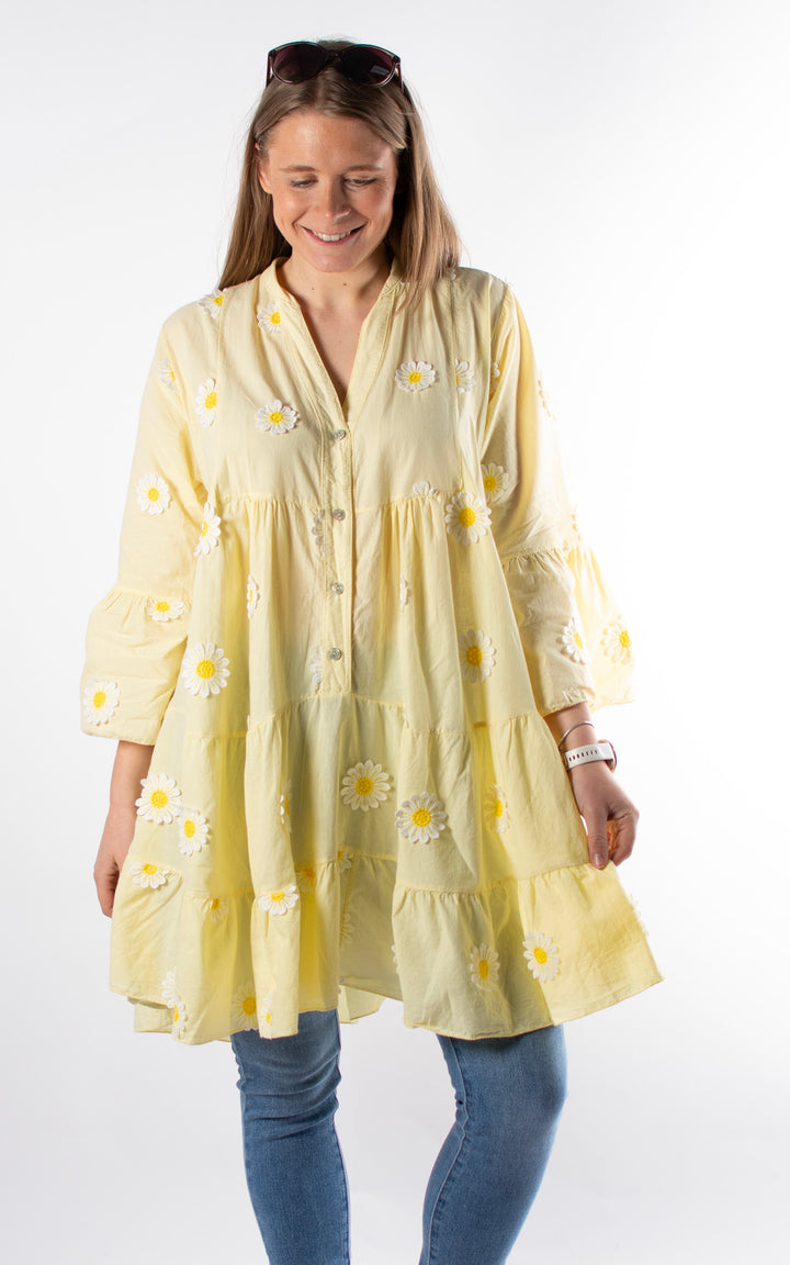 Daisy Smock Tunic | Yellow