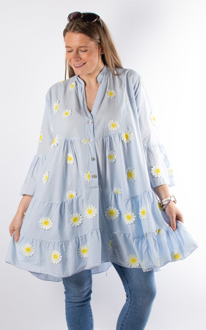 Daisy Smock Tunic | Blue