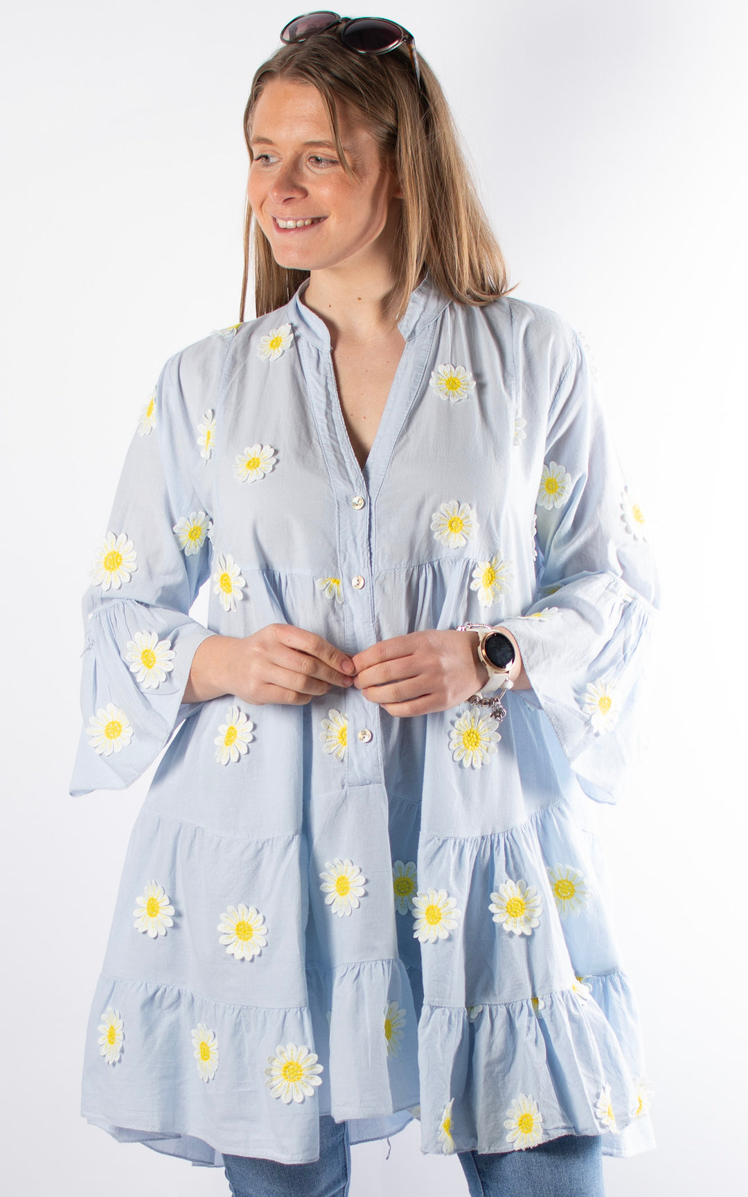 Daisy Smock Tunic | Blue