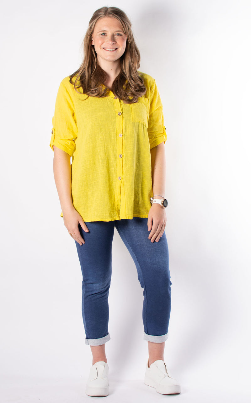 Debra Cotton Shirt | Yellow