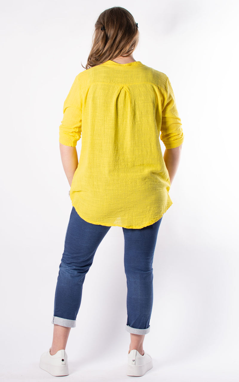 Debra Cotton Shirt | Yellow