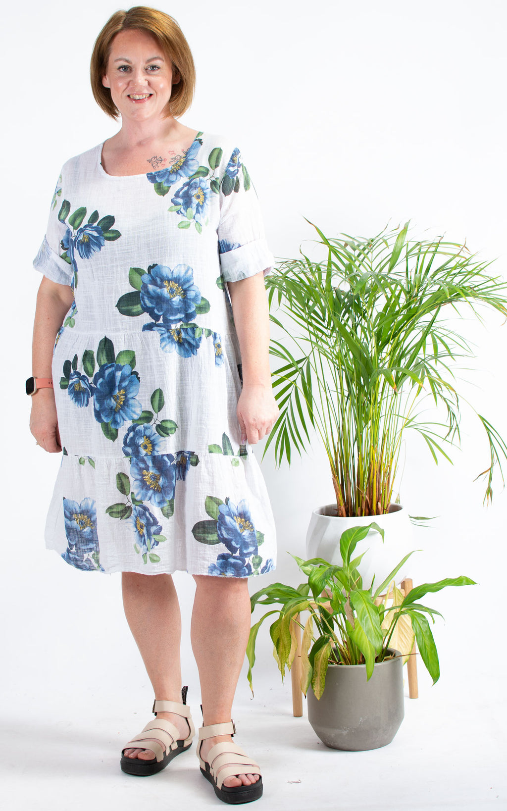 Delilah Floral Dress | White