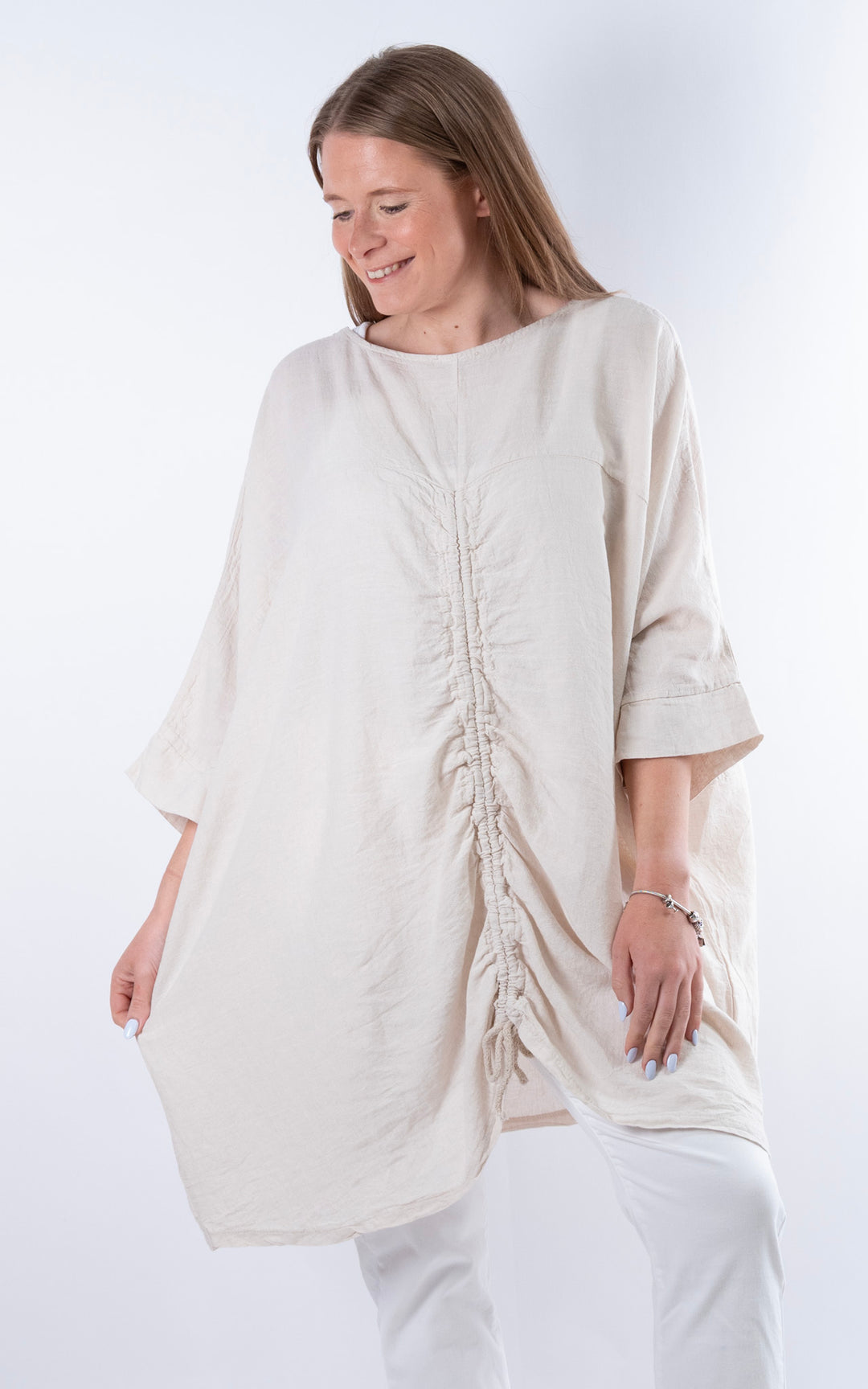 Demi Longline Top | Beige