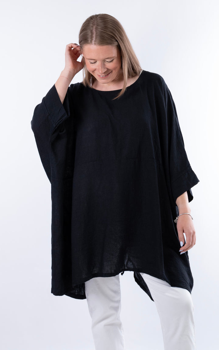 Demi Longline Top | Black