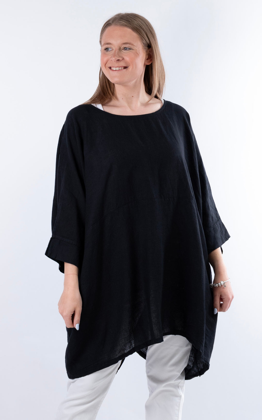 Demi Longline Top | Black