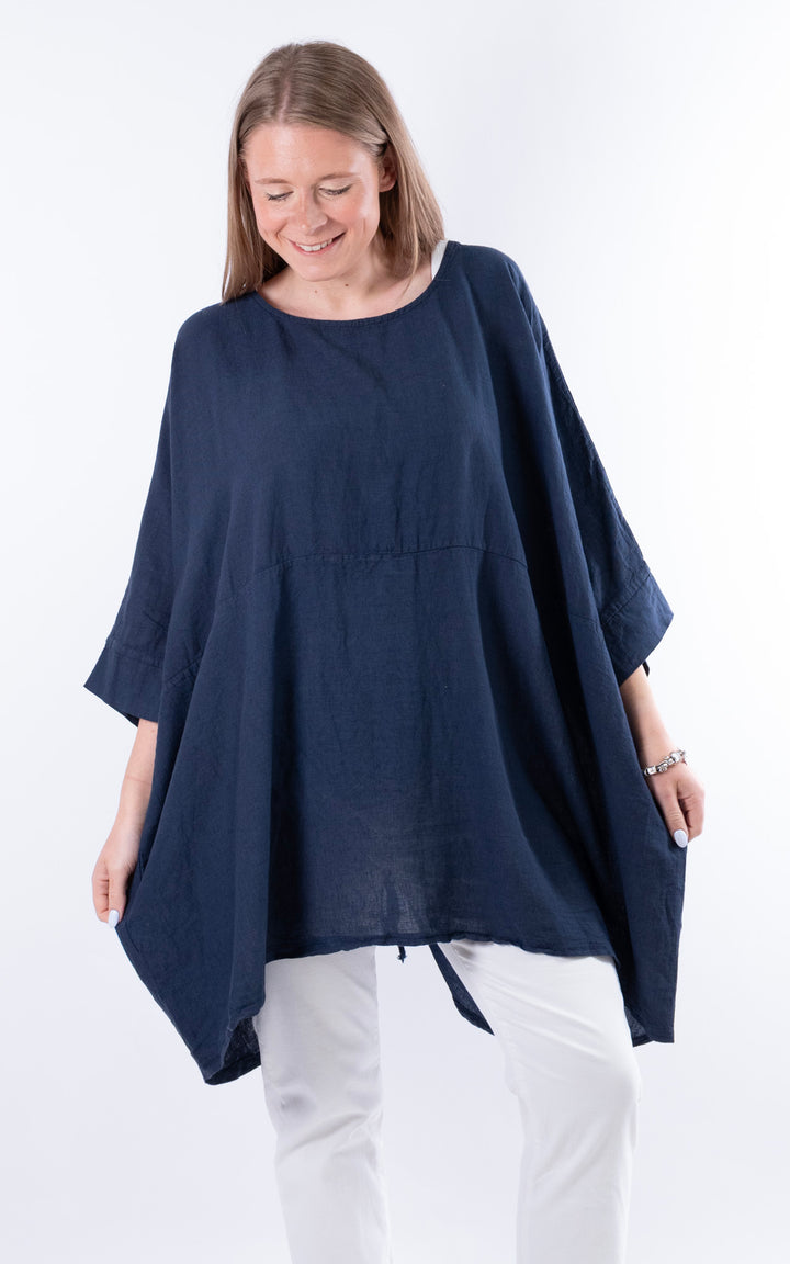 Demi Longline Top | Navy