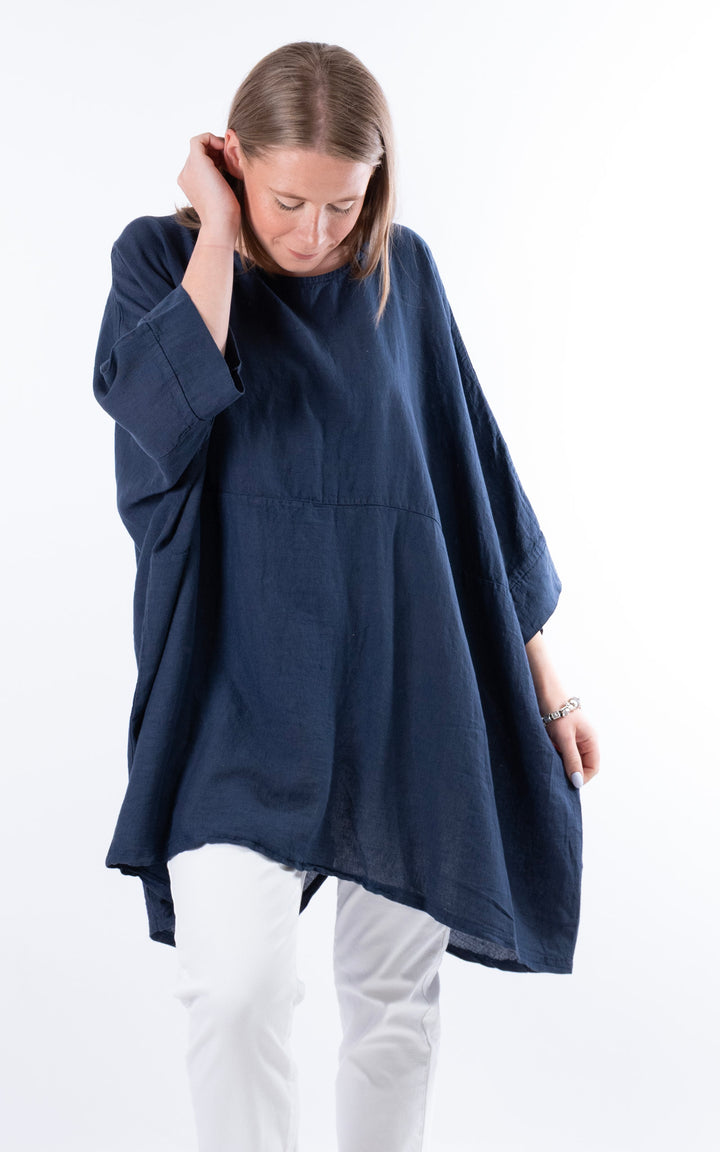 Demi Longline Top | Navy