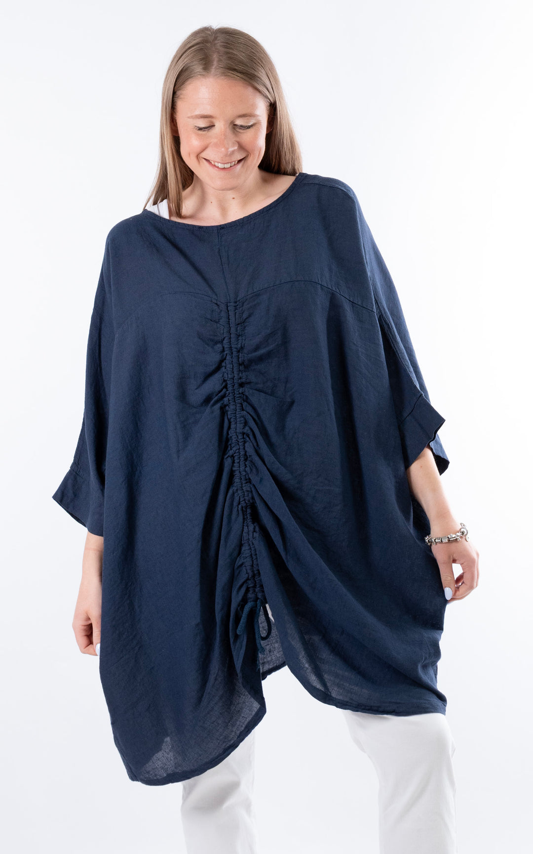 Demi Longline Top | Navy