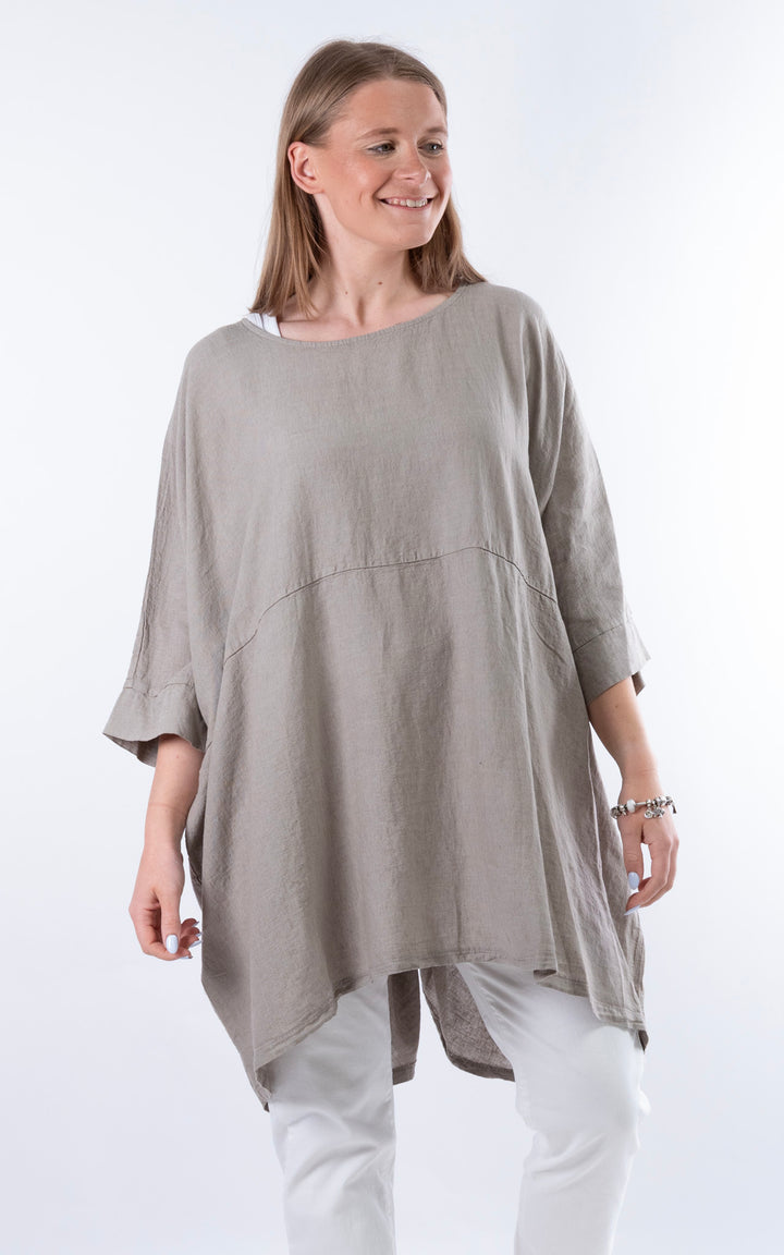 Demi Longline Top | Taupe