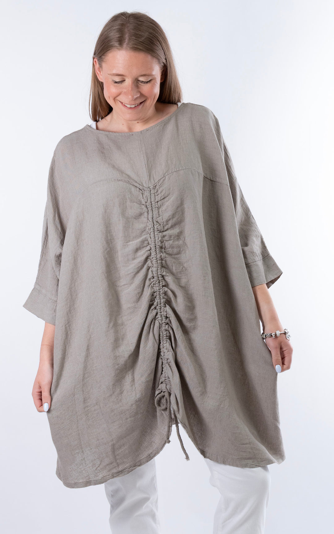 Demi Longline Top | Taupe