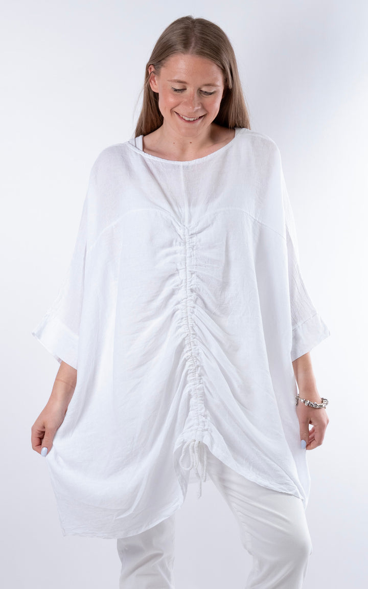 Demi Longline Top | White