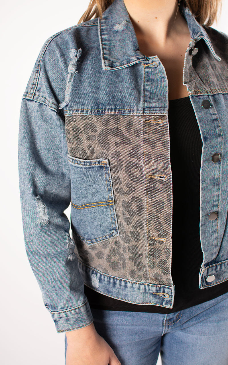 Denim Jacket | Leopard