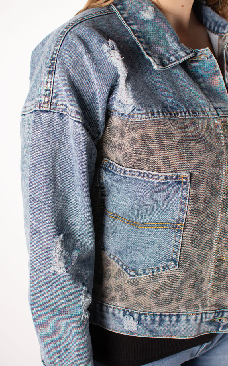 Denim Jacket | Leopard