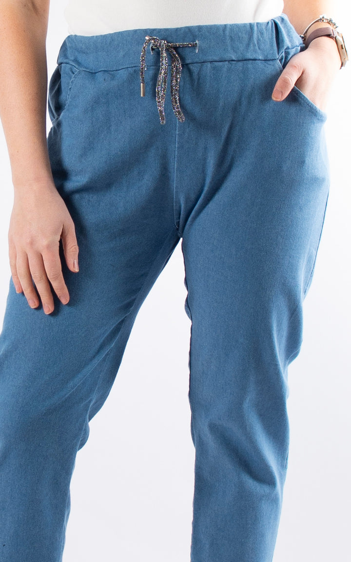 Denim Magic Jogger| Light Wash