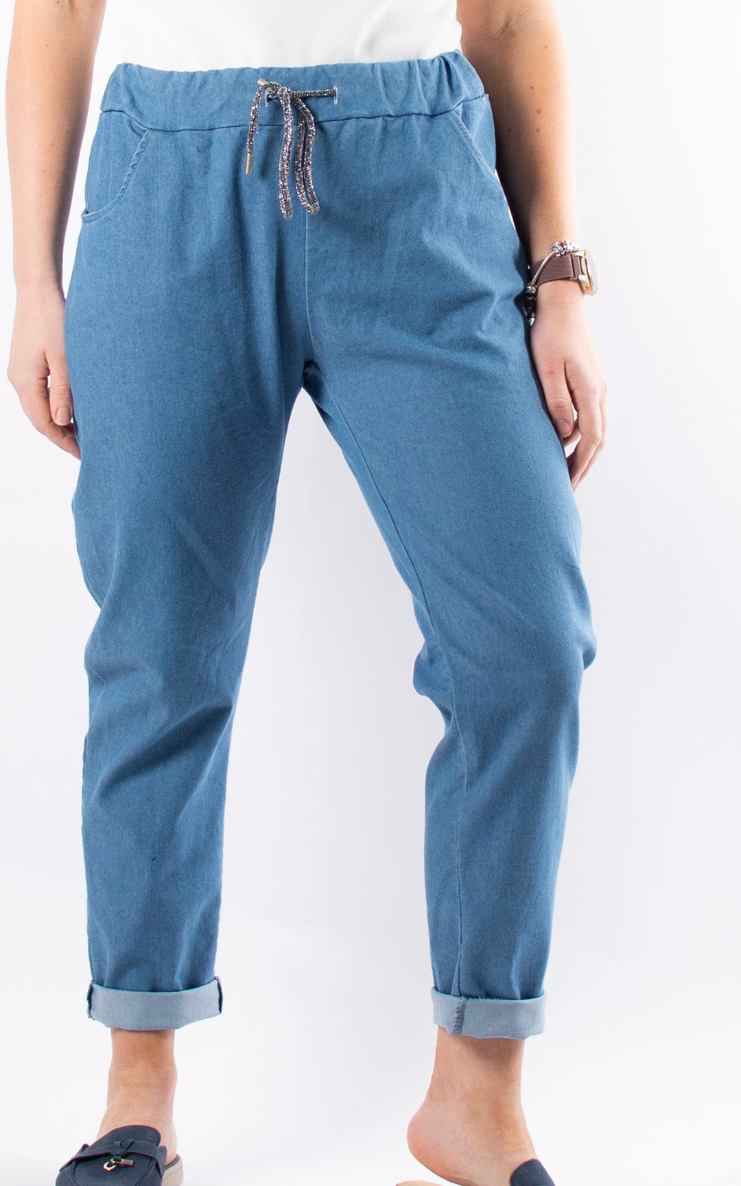 Denim Magic Jogger| Light Wash