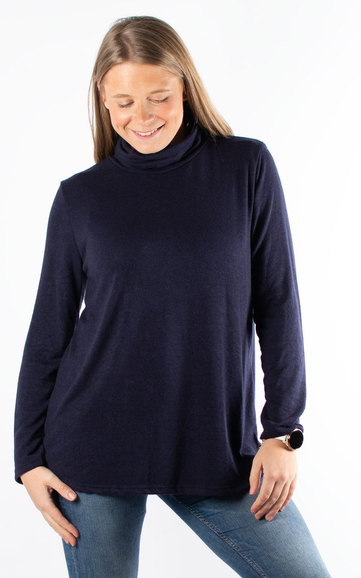 Denise Roll Neck | Navy