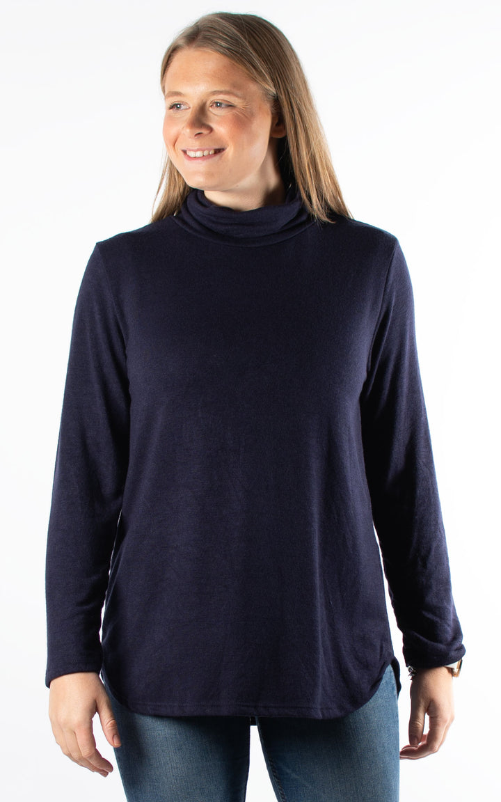 Denise Roll Neck | Navy
