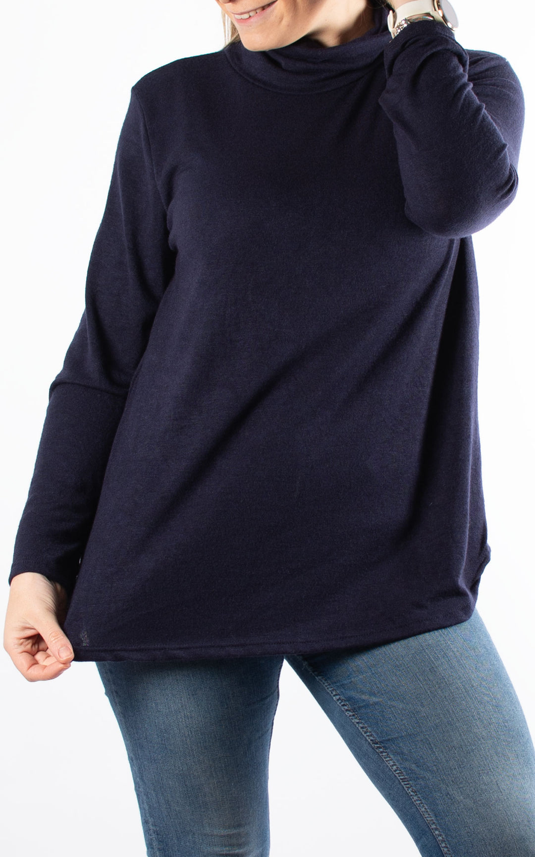 Denise Roll Neck | Navy