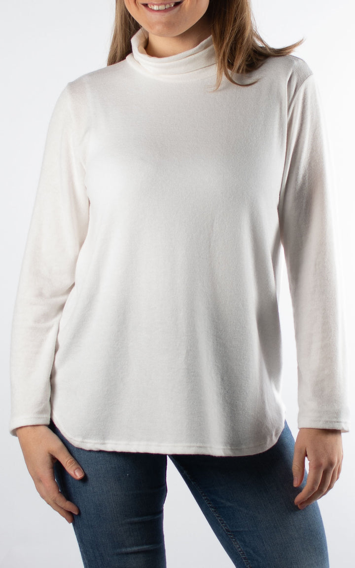 Denise Roll Neck | White