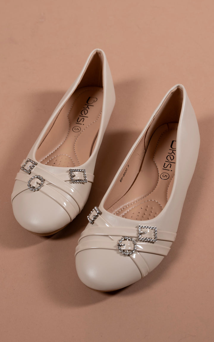 Diamante Strap Loafer | Beige