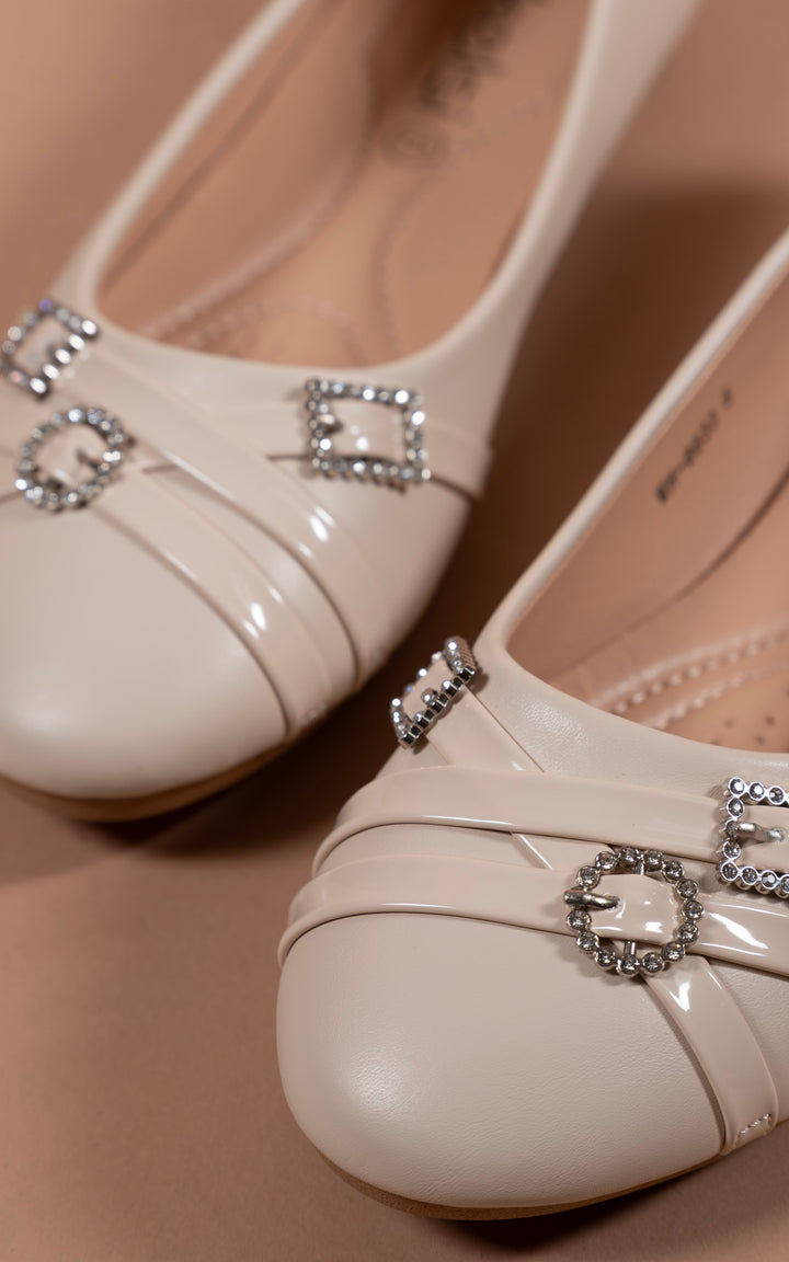 Diamante Strap Loafer | Beige