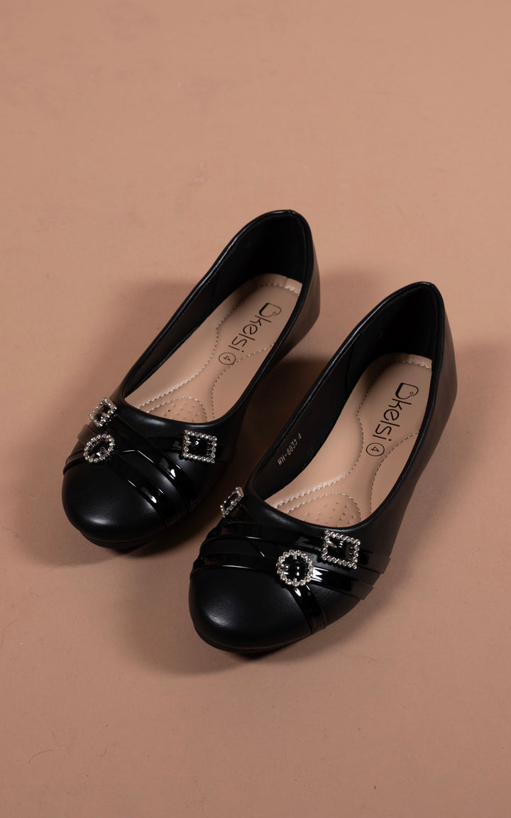 Diamante Strap Loafer | Black