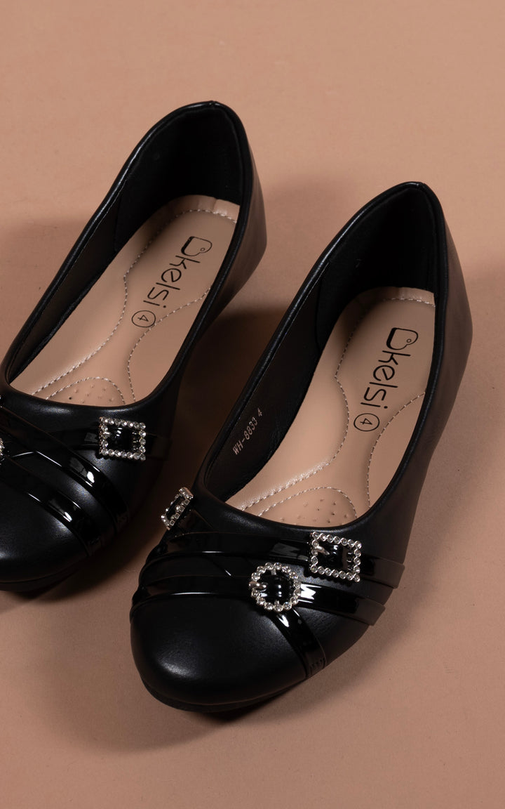 Diamante Strap Loafer | Black