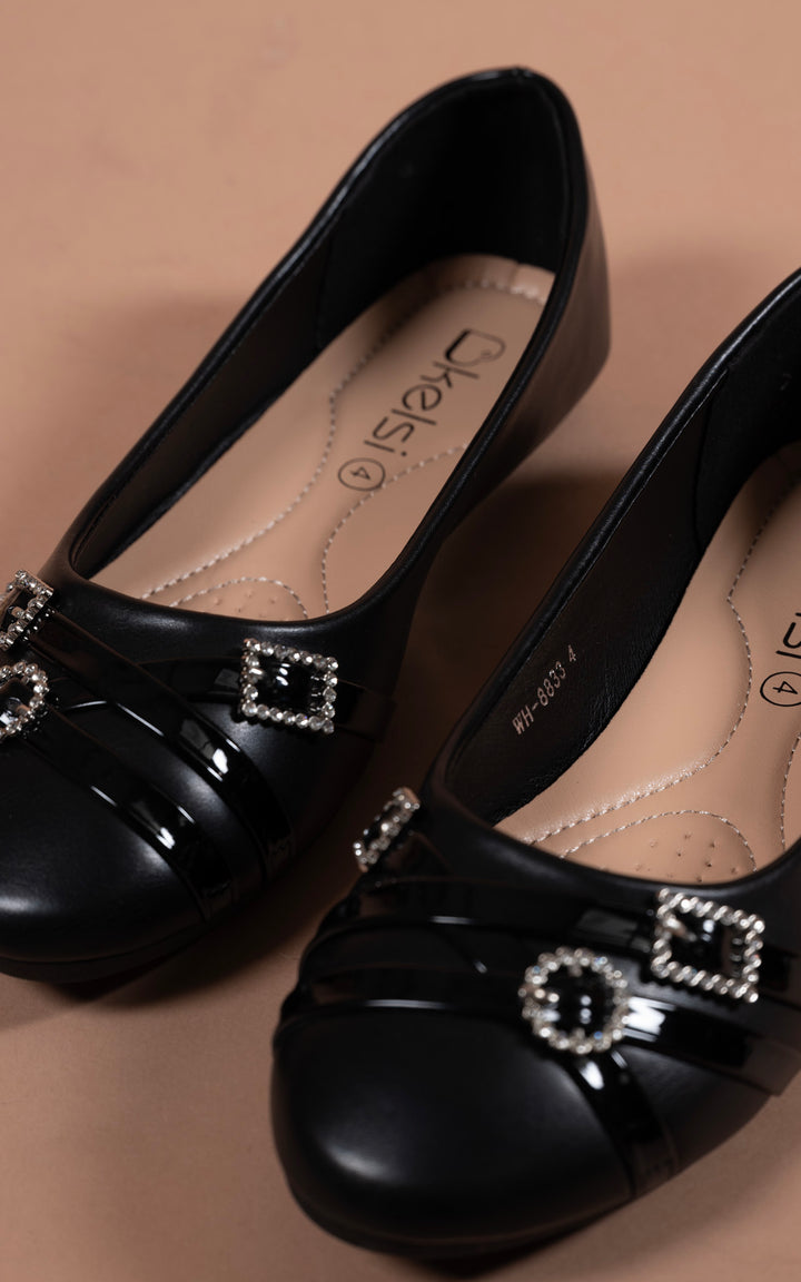 Diamante Strap Loafer | Black