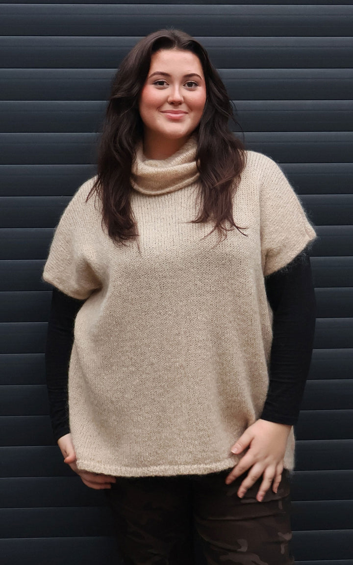 Diane High Neck | Biscuit