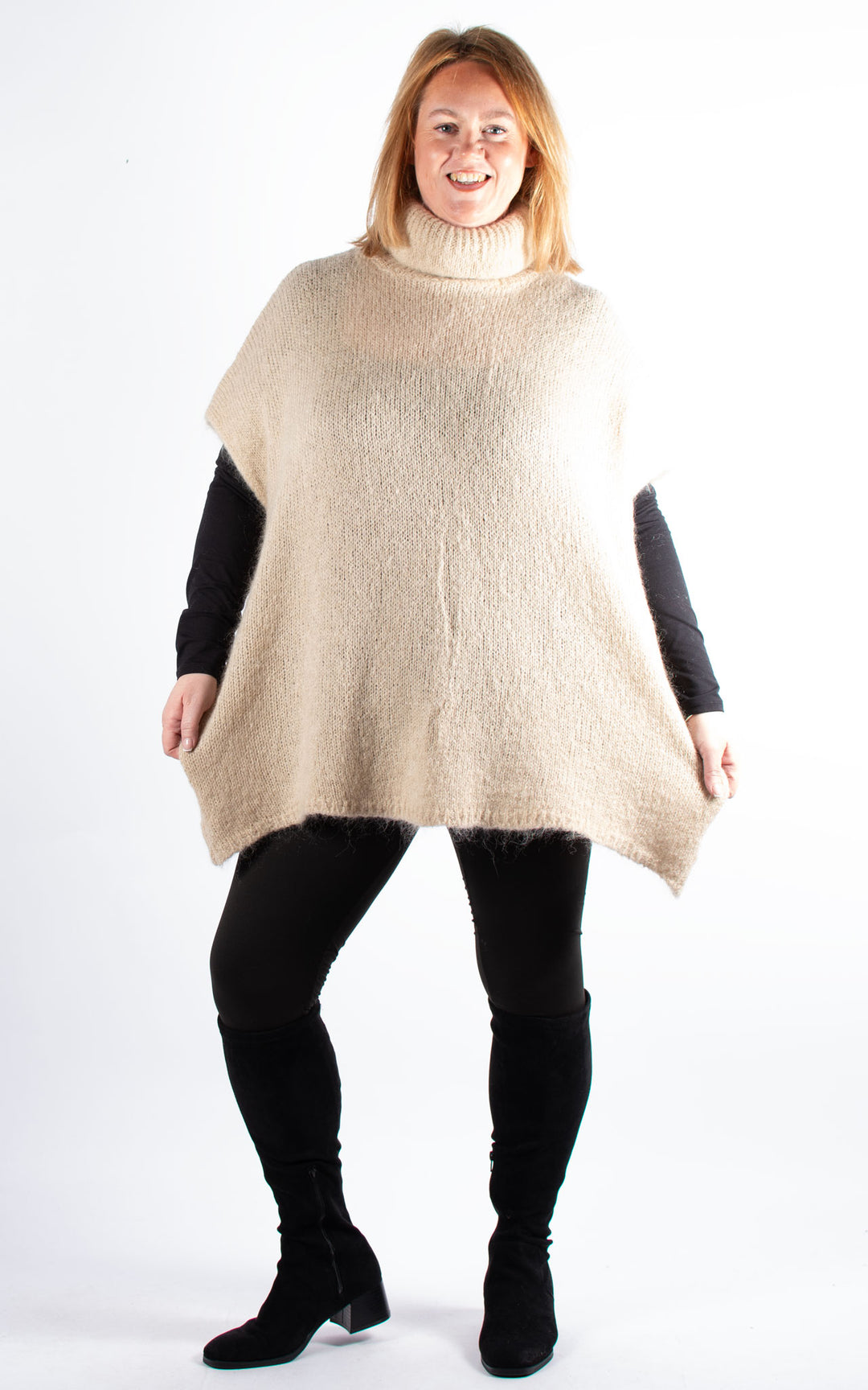 Diane High Neck | Biscuit