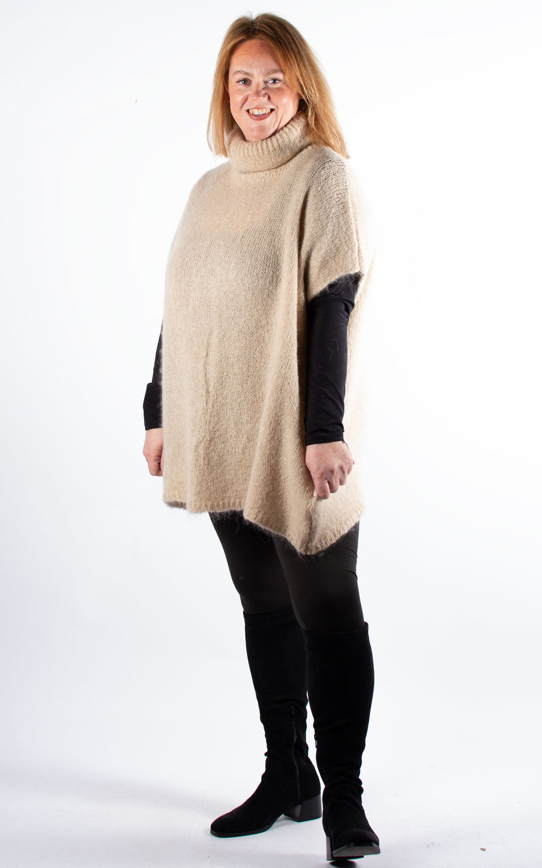 Diane High Neck | Biscuit