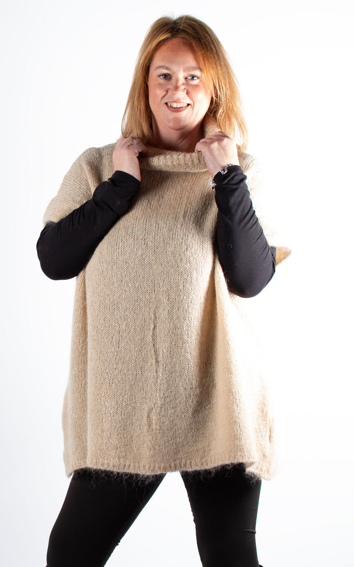 Diane High Neck | Biscuit