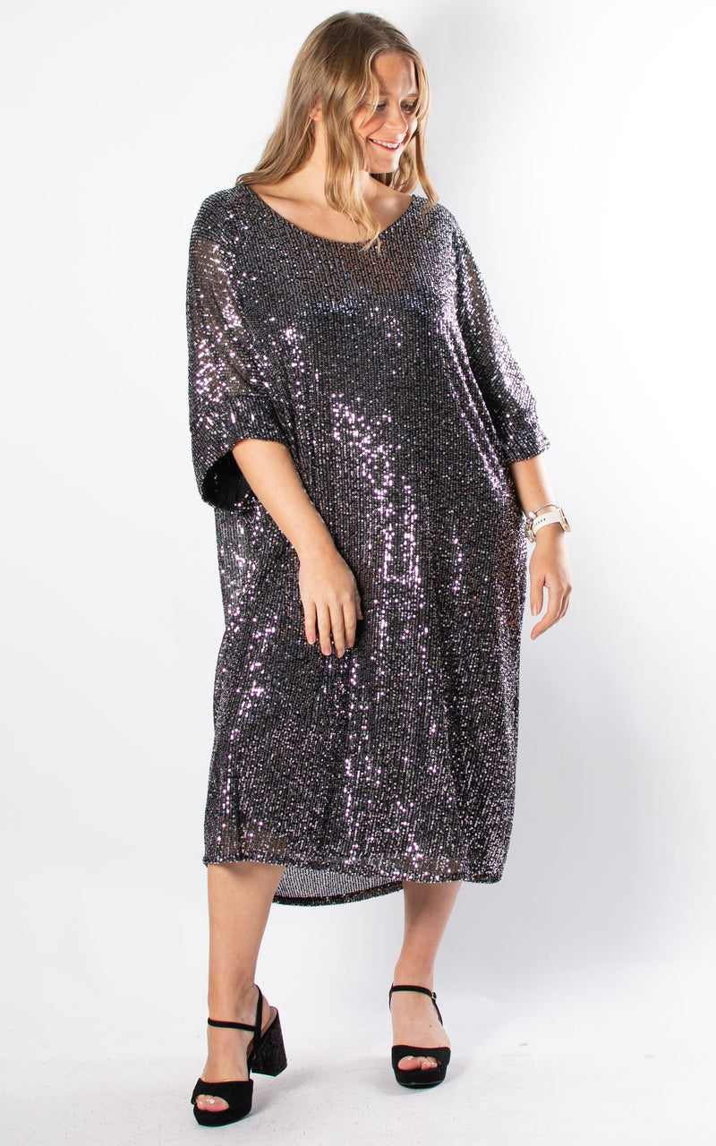 Dixie Sequin Dress | Black