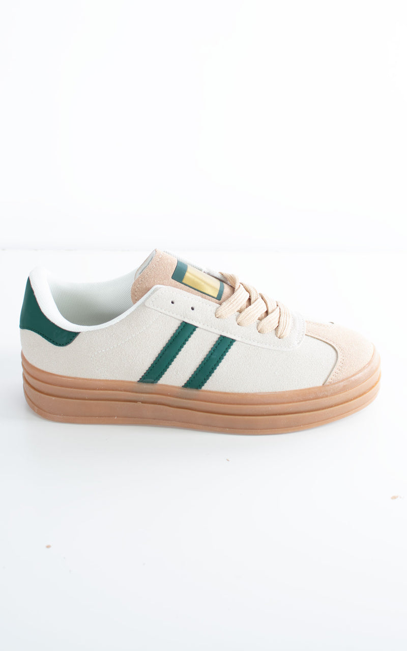 Dolly Trainers | Beige & Green