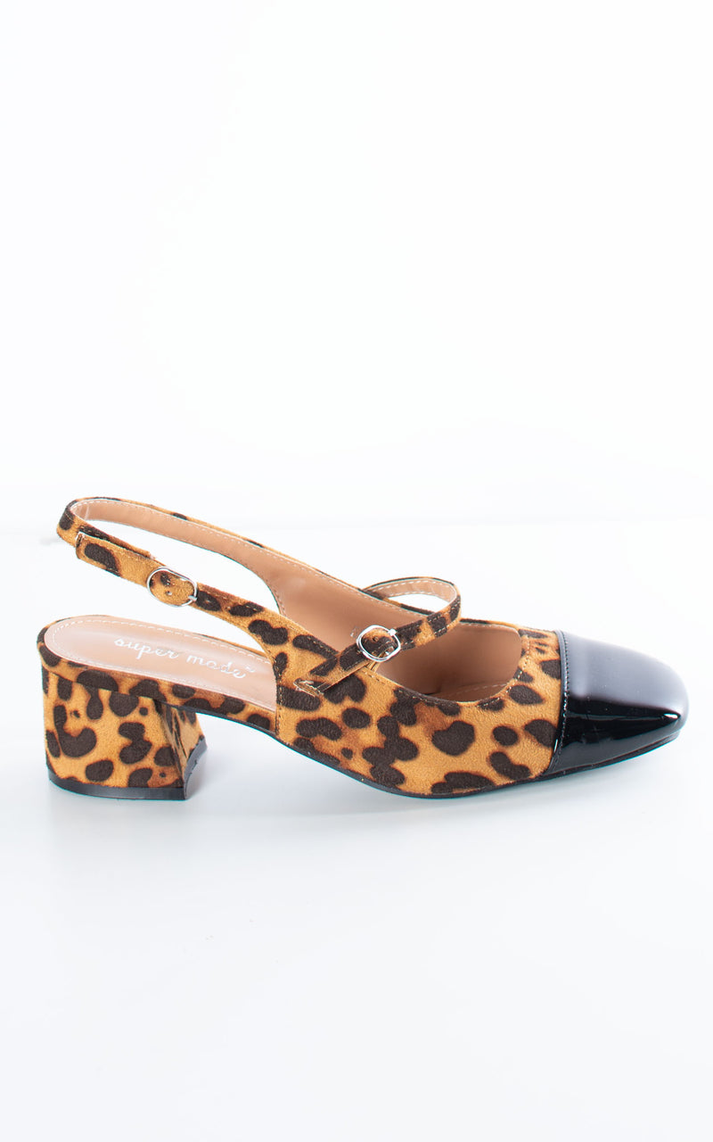 Donna Slingback Heels | Leopard