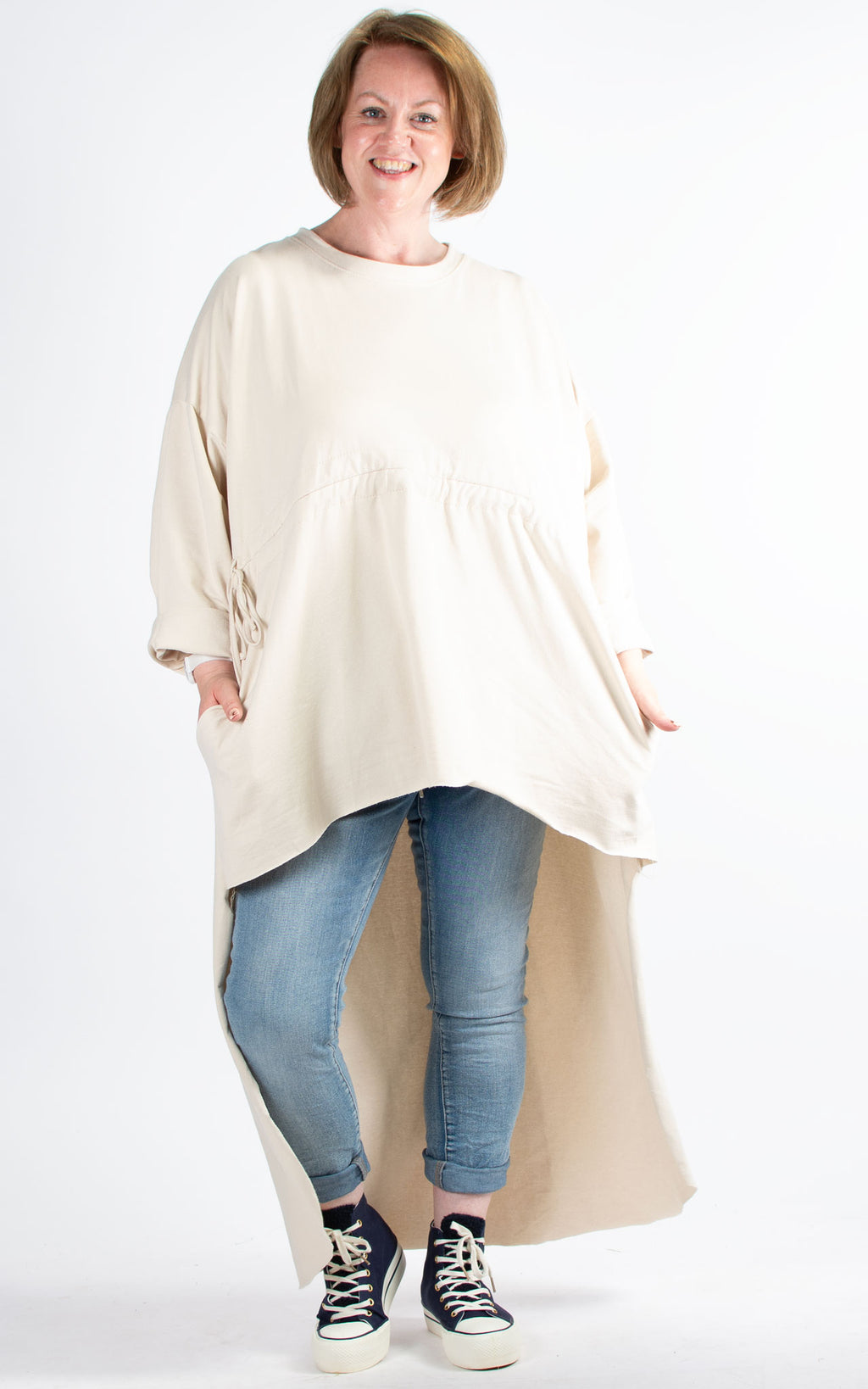 Doreen Hi-Lo Tunic | Beige