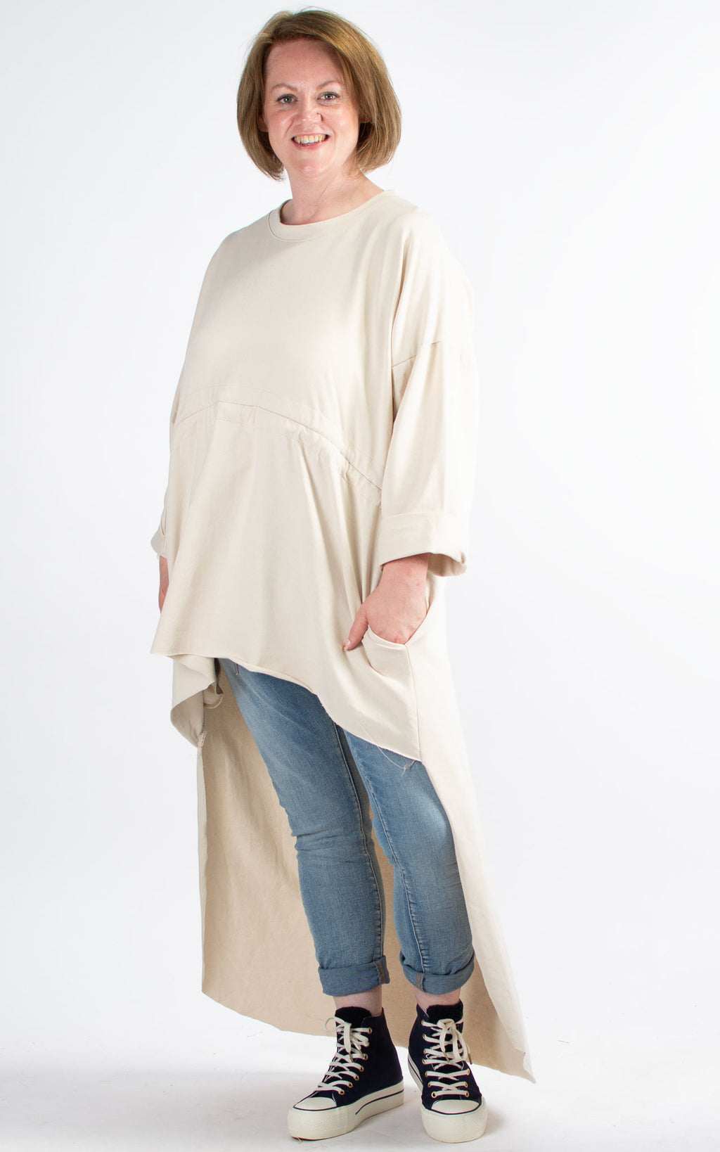 Doreen Hi-Lo Tunic | Beige