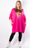 Doreen Tunic | Dripping Lips | Hot Pink