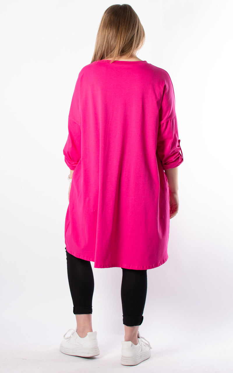 Doreen Tunic | Dripping Lips | Hot Pink