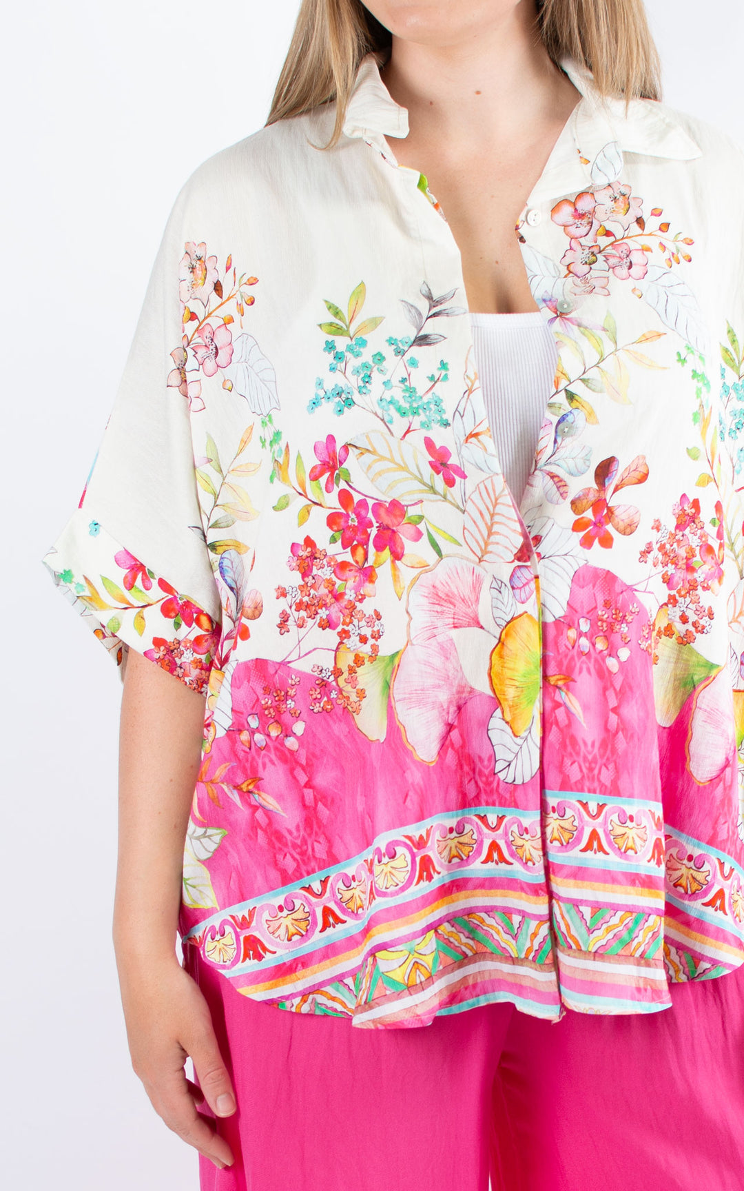 Dorothy Floral Shirt | Hot Pink