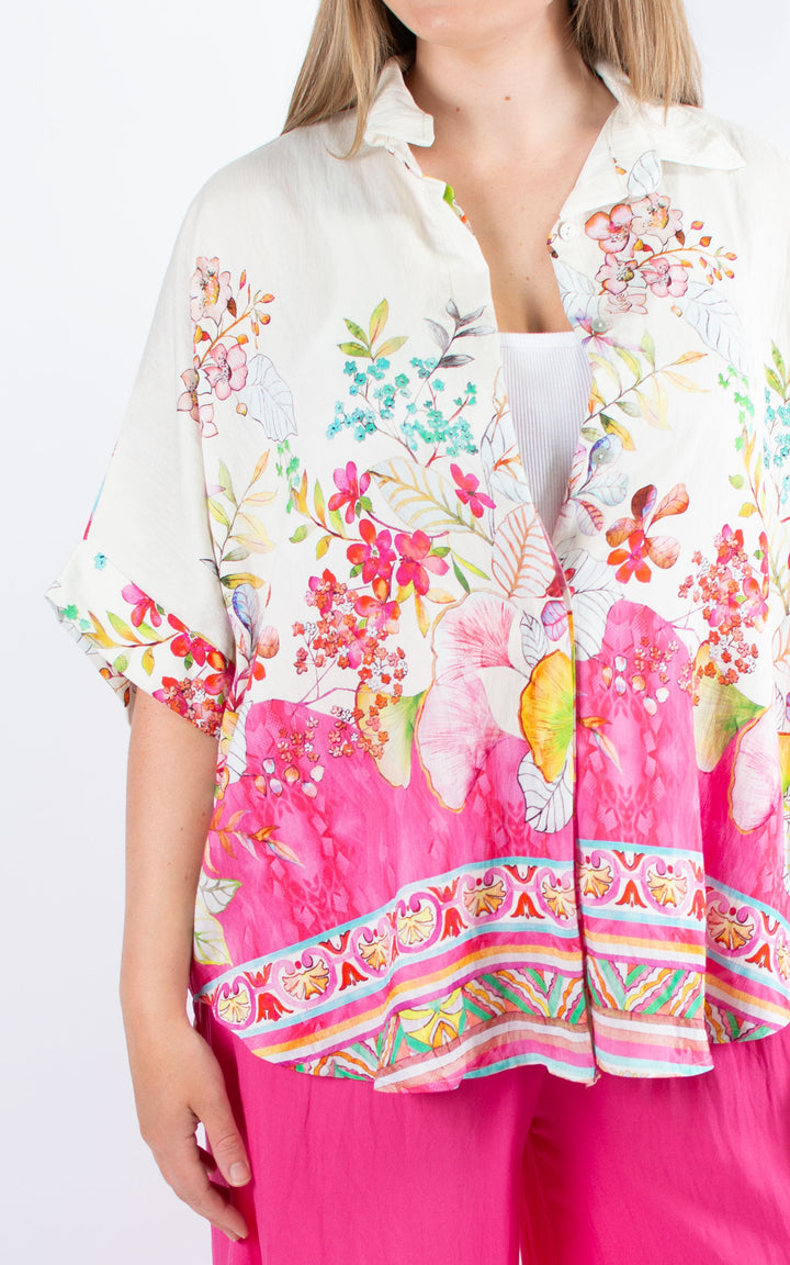 Dorothy Floral Shirt | Hot Pink