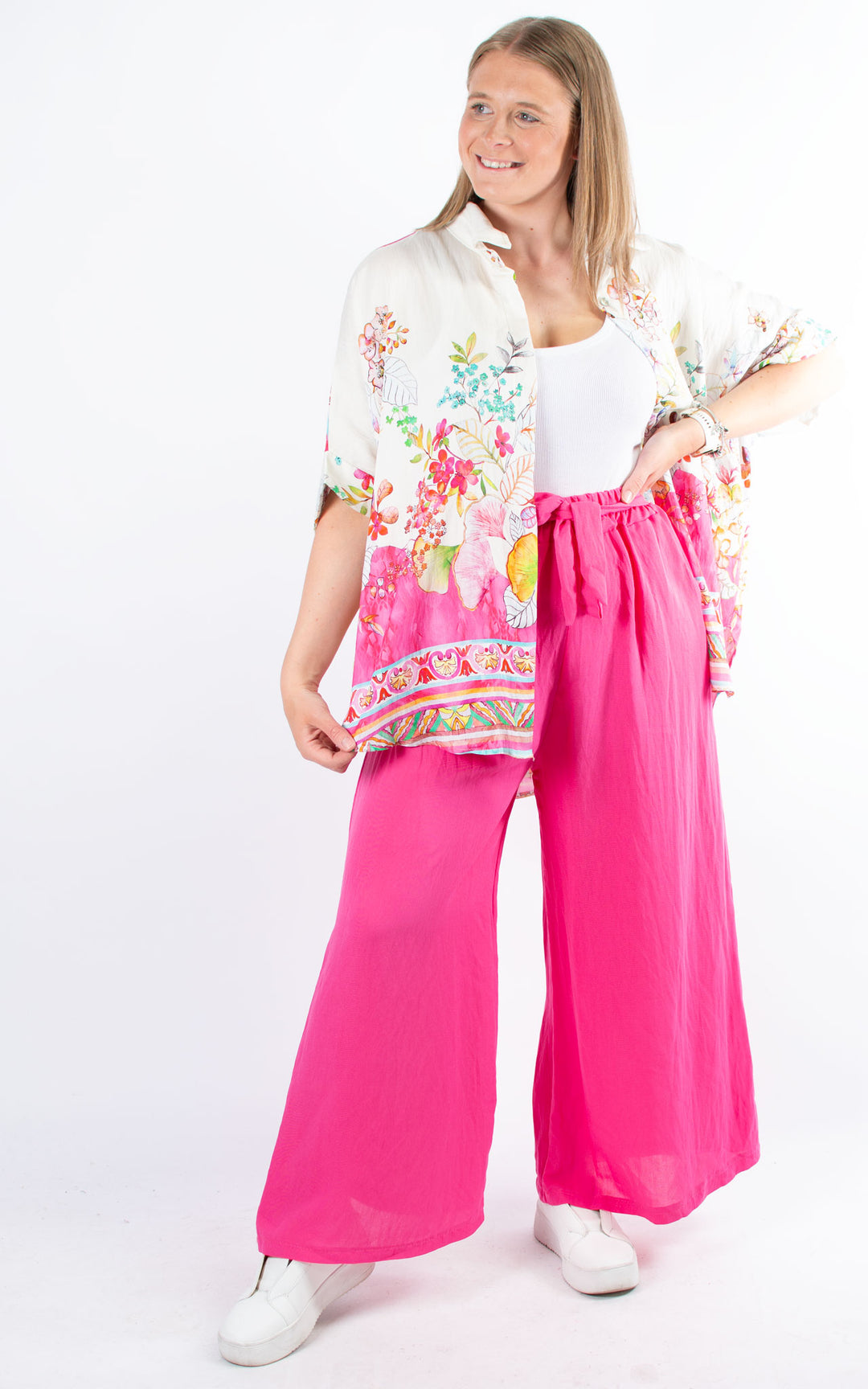 Dorothy Floral Shirt | Hot Pink